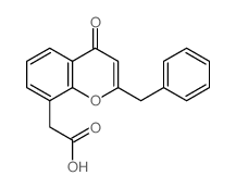 4H-1-Benzopyran-8-aceticacid, 4-oxo-2-(phenylmethyl)-结构式