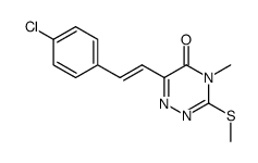 6-[(E)-2-(4-Chloro-phenyl)-vinyl]-4-methyl-3-methylsulfanyl-4H-[1,2,4]triazin-5-one Structure