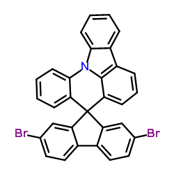 2,7-Dibromospiro[fluorene-9,8'-indolo[3,2,1-de]acridine]结构式