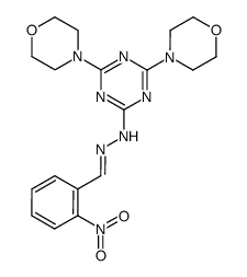 2,4-dimorpholino-6-(2-nitrobenzylidenehydrazino)-1,3,5-triazine结构式