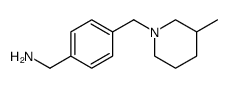 Benzenemethanamine, 4-[(3-methyl-1-piperidinyl)methyl] Structure