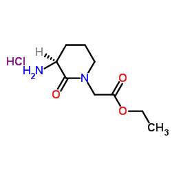 (S)-Ethyl 2-(3-amino-2-oxopiperidin-1-yl)acetate hydrochloride Structure