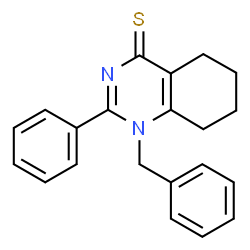 1-benzyl-2-phenyl-5,6,7,8-tetrahydroquinazoline-4(1H)-thione结构式