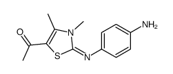 1-[2-(4-aminophenyl)imino-3,4-dimethyl-1,3-thiazol-5-yl]ethanone Structure