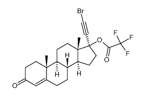 17α-(Bromethinyl)-17β-(trifluoracetoxy)-4-androsten-3-on结构式