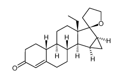 18-methyl-15β,16β-methylene-19-nor-20-spirox-4-en-3-one Structure