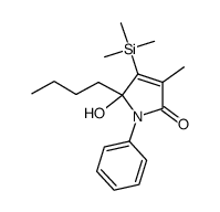 5-butyl-1-phenyl-3-methyl-4-trimethylsilyl-5-hydroxypyrrol-2(5H)-one Structure