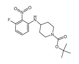 4-(3-fluoro-2-nitro-phenylamino)-piperidine-1-carboxylic acid tert-butyl ester structure