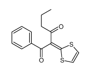 2-(1,3-dithiol-2-ylidene)-1-phenylhexane-1,3-dione Structure