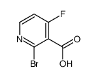 2-bromo-4-fluoropyridine-3-carboxylic acid结构式