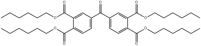 [4-(3,4-Bis-hexyloxycarbonyl-benzoyl)]-benzene-1,2-dicarboxylic acid,di(n-hexyl) ester structure