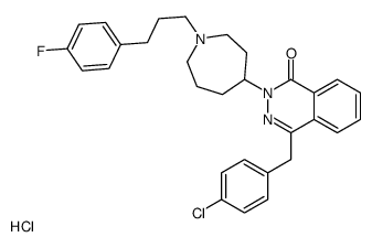 4-[(4-chlorophenyl)methyl]-2-[1-[3-(4-fluorophenyl)propyl]azepan-4-yl]phthalazin-1-one,hydrochloride结构式