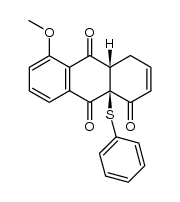 (4aR*,9aR*)-5-methoxy-1-oxo-9a-(phenylthio)-1,4,4a,9a-tetrahydro-9,10-anthraquinone结构式