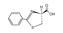 (4S)-2-Phenyl-4,5-dihydro-thiazole-4-carboxylic acid Structure