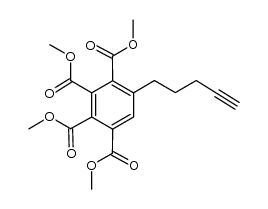 tetramethyl 5-(pent-4-yn-1-yl)benzene-1,2,3,4-tetracarboxylate Structure