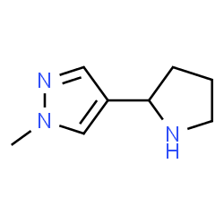 1-methyl-4-pyrrolidin-2-yl-1H-pyrazole structure