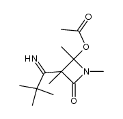 4-acetoxy-3-(1-imino-2,2-dimethylpropyl)-1,3,4-trimethylazetidin-2-one结构式