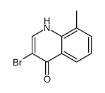 3-Bromo-4-hydroxy-8-methylquinoline结构式