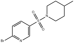 Pyridine, 2-bromo-5-[(4-methyl-1-piperidinyl)sulfonyl]- structure