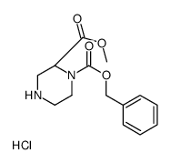 (S)-1-Benzyl 2-methyl piperazine-1,2-dicarboxylate hydrochloride Structure