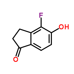 4-Fluoro-5-hydroxy-1-indanone结构式