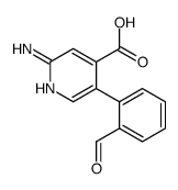 2-amino-5-(2-formylphenyl)pyridine-4-carboxylic acid Structure