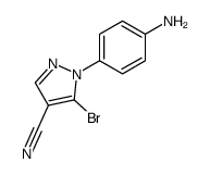 1-(4-AMINOPHENYL)-5-BROMO-1H-PYRAZOLE-4-CARBONITRILE结构式