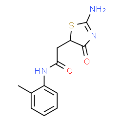 2-(2-imino-4-oxothiazolidin-5-yl)-N-(o-tolyl)acetamide结构式