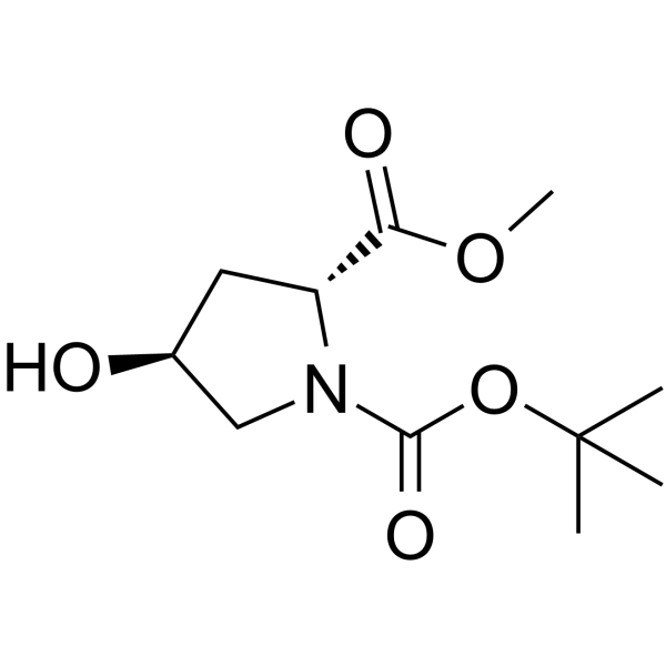 N-Boc-(2R,4S)--4-羟基-D-脯氨酸甲酯结构式