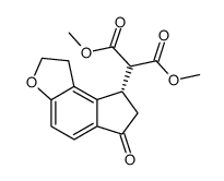 (S)-dimethyl 2-(6-oxo-2,6,7,8-tetrahydro-1H-indeno[5,4-b]furan-8-yl)malonate结构式