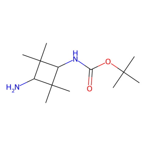 tert-butyl N-(3-amino-2,2,4,4-tetramethylcyclobutyl)carbamate结构式