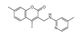 4,7-dimethyl-3-(4-methyl-2-pyridylaminomethyl)-2H-1-benzopyran-2-one结构式