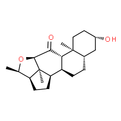 (20R,14β,17α)-3β-Hydroxy-12α,20-epoxy-5α-pregnan-11-one structure