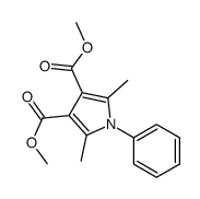 dimethyl 2,5-dimethyl-1-phenyl-pyrrole-3,4-dicarboxylate结构式