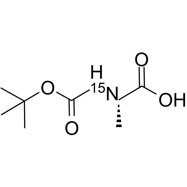 Boc-L-Ala-OH-15N结构式