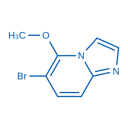 6-溴-5-甲氧基咪唑并[1,2-a]吡啶结构式