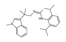 3-(2,6-dipropan-2-ylphenyl)-1-[2-methyl-2-(1-methylindol-3-yl)propyl]u rea Structure