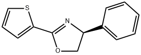 (S)-2-(thiophen-2-yl)-4-phenyl-4,5-dihydrooxazole structure