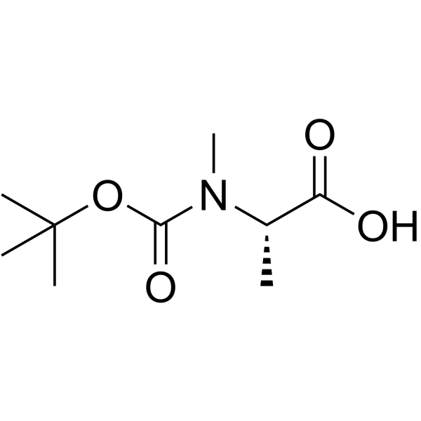 Boc-N-Me-Ala-OH structure