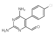 2,6-diamino-5-(4-chlorophenyl)pyrimidine-4-carbaldehyde structure