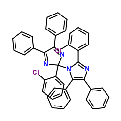 2,2'-二(2-氯苯基)-4,4',5,5'-四苯基-1,2'-二咪唑结构式