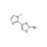 2-溴-4-(1-甲基-2-咪唑基)噻唑结构式