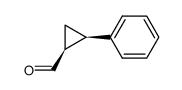 Cyclopropanecarboxaldehyde, 2-phenyl-, (1S,2R)- (9CI) structure