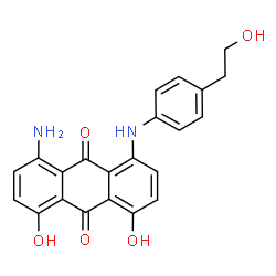 4-amino-1,8-dihydroxy-5-[[4-(2-hydroxyethyl)phenyl]amino]anthracene-9,10-dione Structure