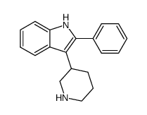 2-phenyl-3-piperidin-3-yl-1H-indole结构式