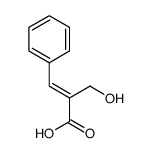 (2Z)-2-(Hydroxymethyl)-3-phenylacrylic acid structure