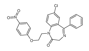 7-chloro-1-[2-(4-nitrophenoxy)ethyl]-5-phenyl-3H-1,4-benzodiazepin-2-one Structure