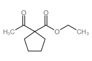 1-乙酰基环戊烷-1-羧酸乙酯结构式