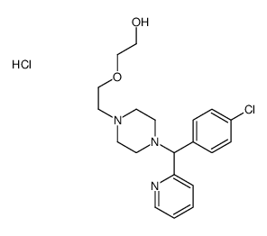 2-[2-[4-(p-chloro-alpha-2-pyridylbenzyl)piperazin-1-yl]ethoxy]ethanol hydrochloride Structure