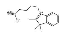 5-(2,3,3-trimethylindol-1-ium-1-yl)pentanoic acid,bromide Structure